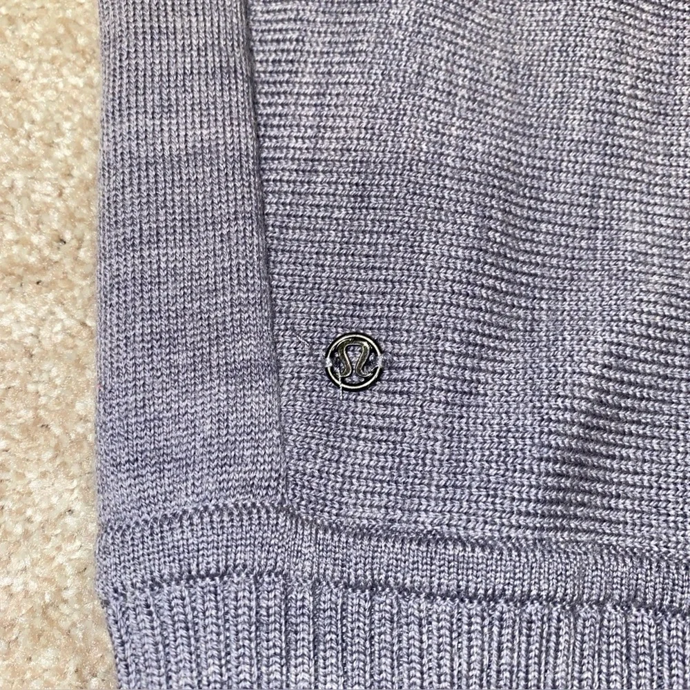 Lululemon Sattva SweaterHeathered Arctic Grey Merino Wool‎ MSRP $148